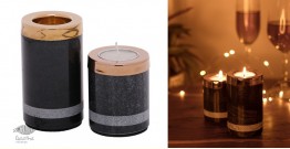 Yin Tealight Towers {set of two} ~ Two Colour Options